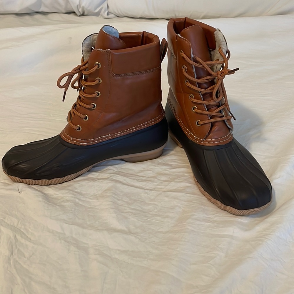 Fur Lined Winter Rubber Sole Duck Boots